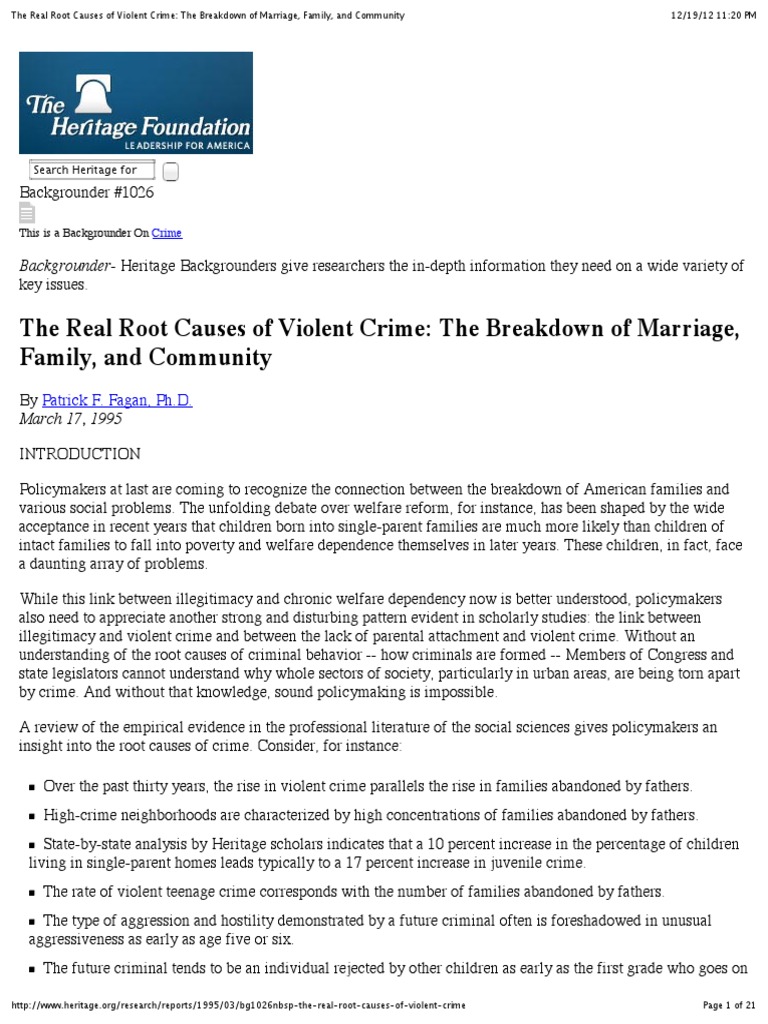 causes of crime in criminology causes of violent crime